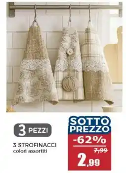 Happy Casa 3 strofinacci colori assortiti offerta