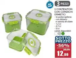 Happy Casa 3 contenitori con coperchi ermetici offerta