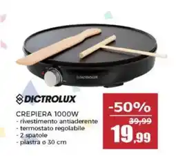 Happy Casa Creperia 1000W Dictrolux offerta