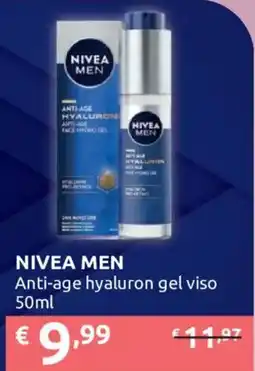 Ipersoap NIVEA MEN Anti-age hyaluron gel viso offerta