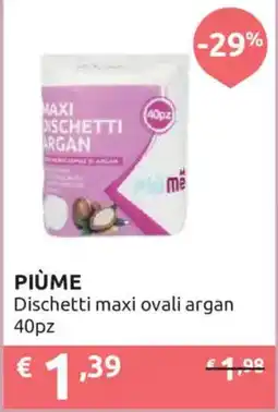 Ipersoap Dischetti maxi ovali argan Piùme offerta