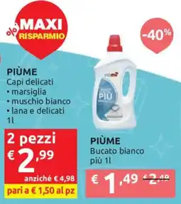 Ipersoap Piùme capi delicati offerta