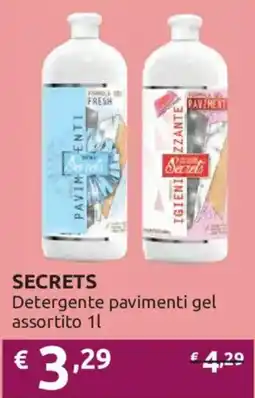 Ipersoap Secrets Detergente pavimenti gel offerta
