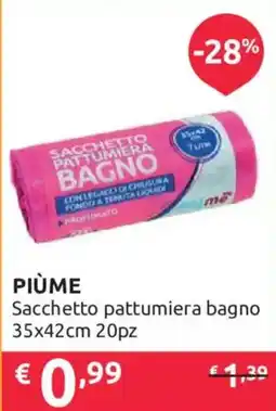 Ipersoap Sacchetto pattumiera bagno Piùme offerta