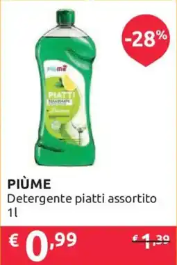 Ipersoap Piùme Detergente piatti assortito offerta