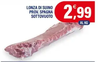 Lonza di suino prov. Spagna sottovuoto