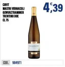Adhoc Cavit Mastri Vernacoli Gewurztraminer offerta