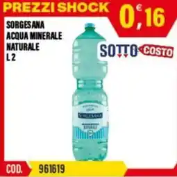 Adhoc Sorgesana acqua minerale naturale offerta