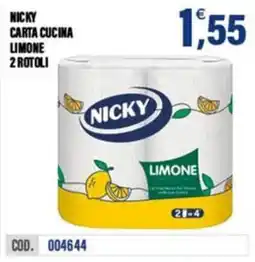 Adhoc Nicky carta cucina limone offerta