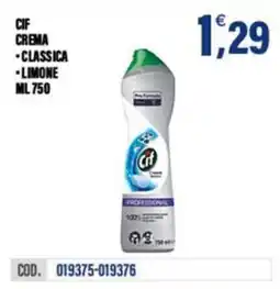 Adhoc Cif crema classica limone offerta