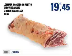 Adhoc Lombata 8 coste con filetto di bovino adulto Simmenthal fresca offerta