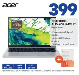 FreeShop Acer Notebook AL15-46P-R49F R3 offerta