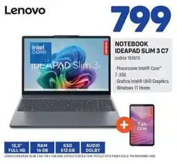 FreeShop Lenovo Notebook Ideapad Slim 3 C7 offerta