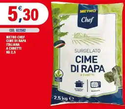Adhoc Metro Chef Cime di rapa italiana a cubetti offerta