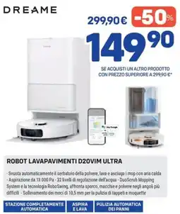 FreeShop Dreame Robot lavapavimenti D20VIM Ultra offerta