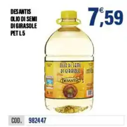 Adhoc Olio di semi di girasole Desantis offerta