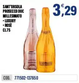 Adhoc Sant'Orsola Prosecco Doc Millesimato Luxury Rosè offerta