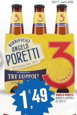 Maxipiù Angelo Poretti Birra 3 Luppoli offerta