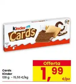 Eurospar Kinder Cards offerta