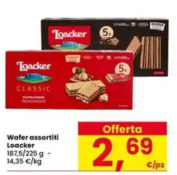 Eurospar Wafer assortiti Loacker offerta