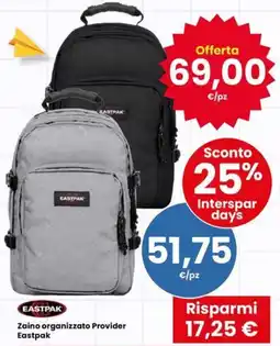 Eurospar Zaino organizzato Provider Eastpak offerta