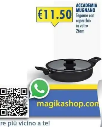 Tegame con coperchio in vetro 26cm