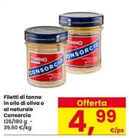 Eurospar Filetti di tonno Consorcio offerta