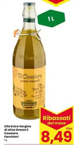 Eurospar Olio Extra Vergine di oliva Grezzo Il Casolare Farchioni offerta