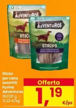 Eurospar Sticks per cane assortiti Purina Adventuros offerta