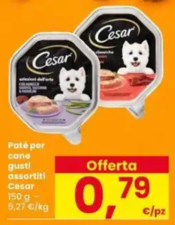 Eurospar Paté per cane gusti assortiti Cesar offerta