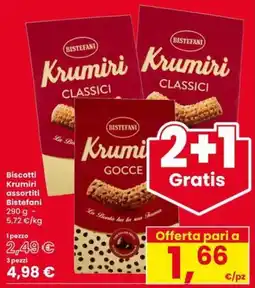 Eurospar Biscotti Krumiri assortiti Bistefani offerta