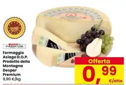Eurospar Formaggio Asiago D.O.P. Despar Premium offerta