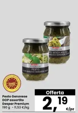 Eurospar Pesto Genovese DOP assortito Despar Premium offerta