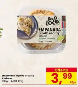 Eurospar Empanada di pollo al curry Alo Loco offerta