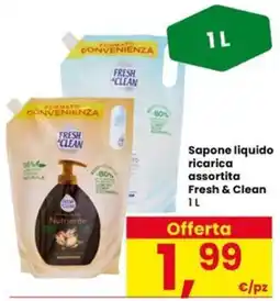 Eurospar Sapone liquido ricarica assortita Fresh & Clean offerta