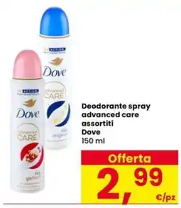 Eurospar Deodorante spray advanced care assortiti Dove offerta