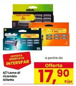 Eurospar 6/7 Lame di ricambio Gillette offerta