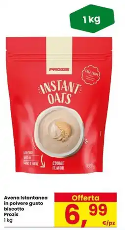 Eurospar Avena Istantanea in polvere gusto biscotto Prozis offerta