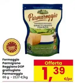 Eurospar Formaggio Parmigiano Reggiano DOP grattugiato Parmareggio offerta