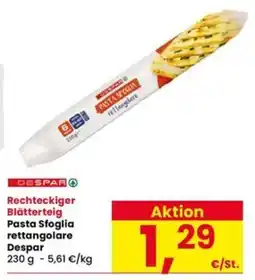 Interspar Pasta Sfoglia rettangolare Despar offerta