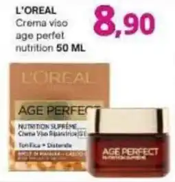 Irys L'Oréal Crema viso age perfect nutrition offerta