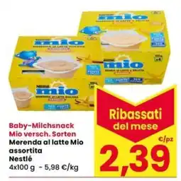 Interspar Merenda al latte Mio assortita Nestlé offerta