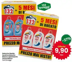 Eurospar Detersivo liquido lavatrice Muschio Bianco o igienizzante Omino Bianco offerta