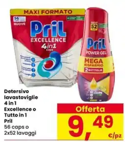 Eurospar Pril Excellence 4 in 1 offerta