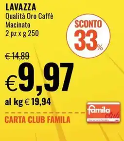 Famila Market Lavazza Qualità Oro Caffè Macinato offerta