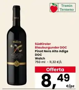 Interspar Südtiroler Blauburgunder DOC Pinot Nero Alto Adige DOC Walch offerta