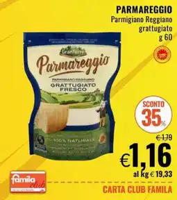 Famila Market Parmareggio Parmigiano Reggiano grattugiato offerta