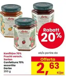 Interspar Confettura 70% assortita Darbo offerta