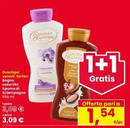 Interspar Duschgel versch. Sorten Bagno assortito Spuma di Sciampagna offerta