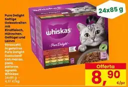Interspar Straccetti in gelatina Pure Delight Whiskas offerta